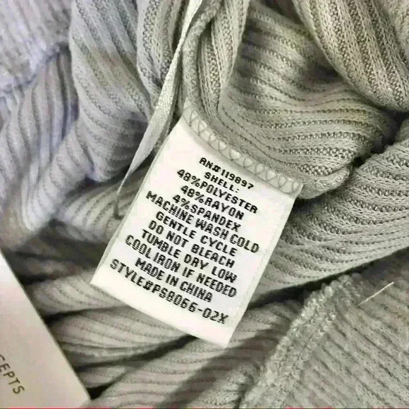 Collective Concepts Ribbed Joggers in Heather Grey - Picture 6 of 7